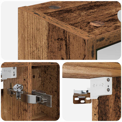 Badkamer spiegelkast Oudhout 70 x 14,5 x 70 cm Bewerkt hout