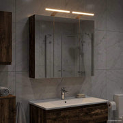 Spiegelkast badkamer 70x14,5x70 cm oudhout bewerkt hout