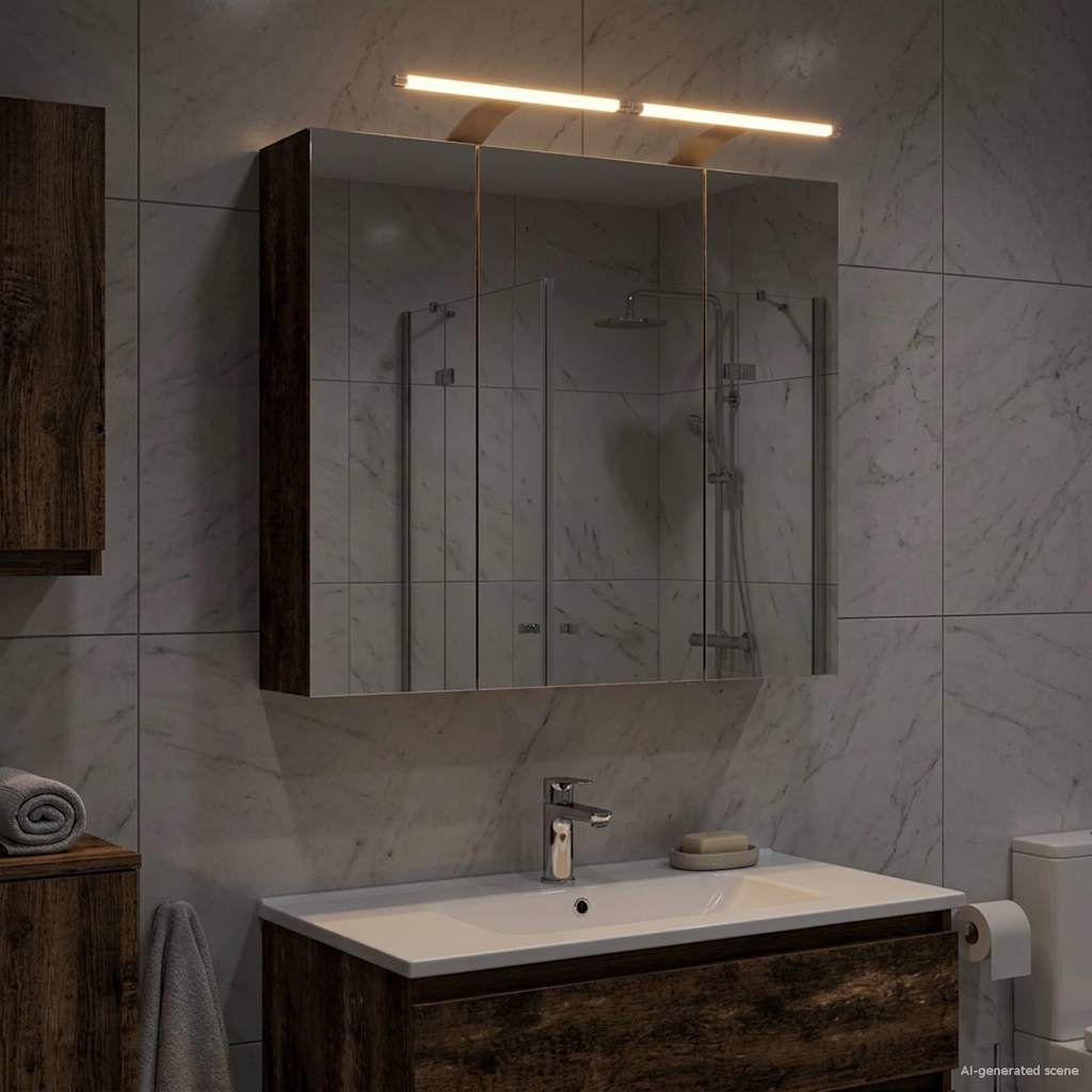 Badkamer spiegelkast Oudhout 70 x 14,5 x 70 cm Bewerkt hout