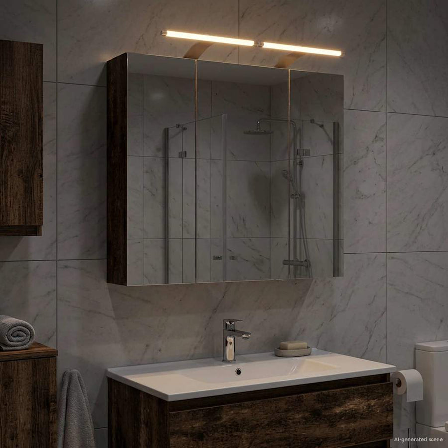 Badkamer spiegelkast Oudhout 70 x 14,5 x 70 cm Bewerkt hout