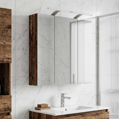 Badkamer spiegelkast Oudhout 70 x 14,5 x 70 cm Bewerkt hout