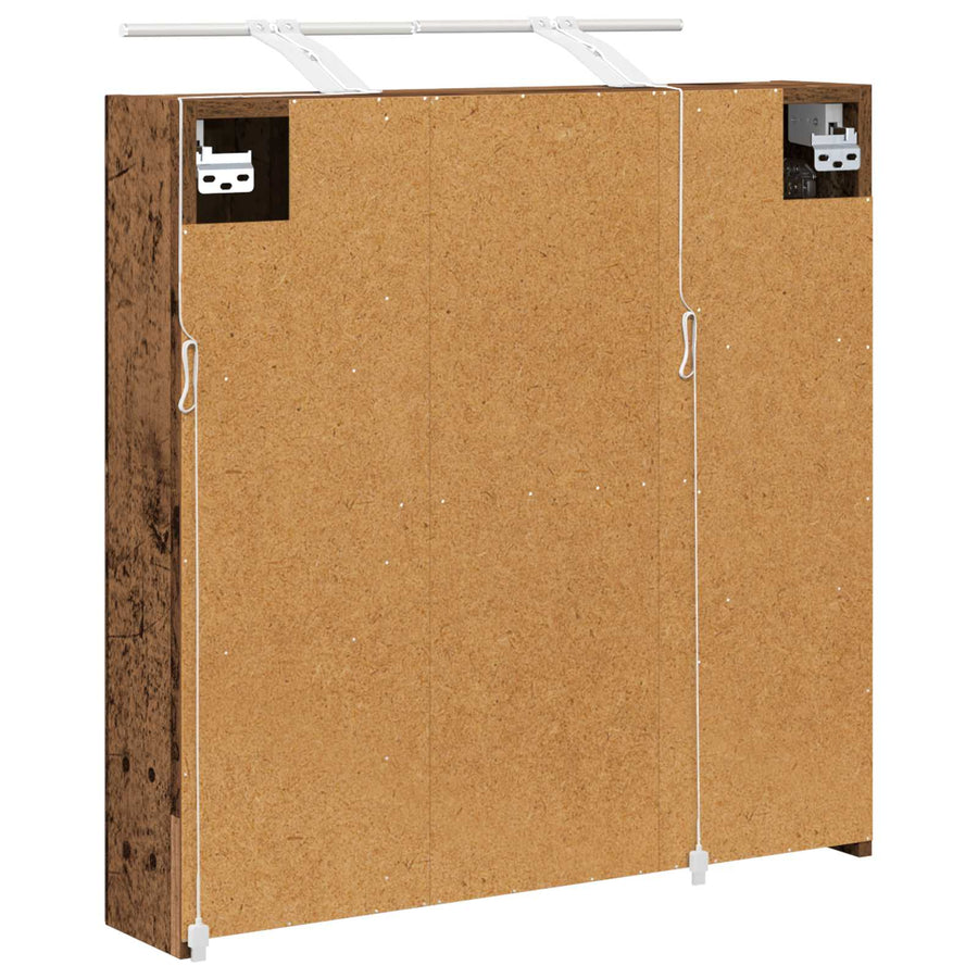 Badkamer spiegelkast Oudhout 70 x 14,5 x 70 cm Bewerkt hout