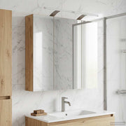 Badkamer spiegelkast 70x14,5x70 cm ambachtelijk eiken