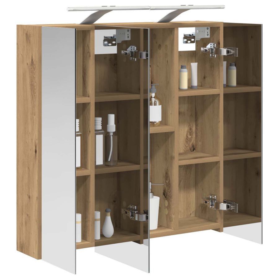 Badkamer spiegelkast Ambachtelijk eiken 70 x 14,5 x 70 cm