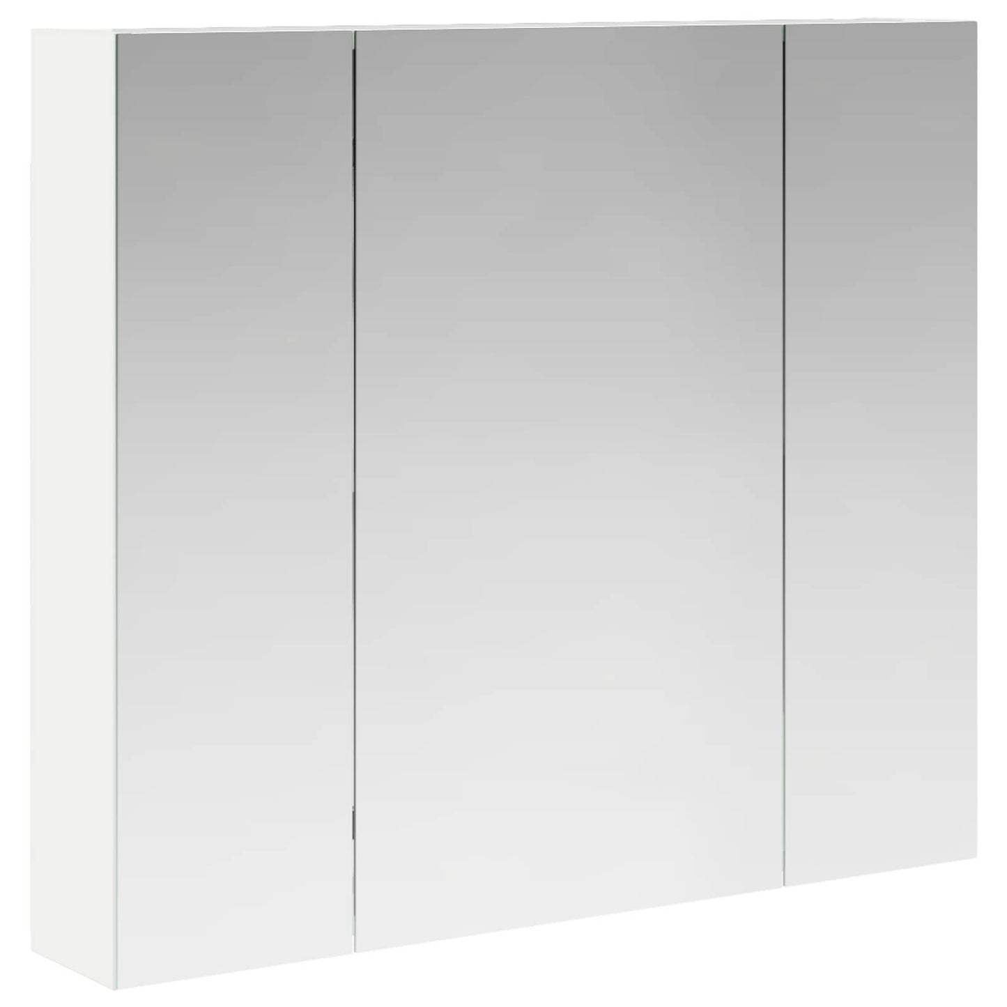 Badkamer spiegelkast Wit 80 x 14.5 x 70 cm Bewerkt hout
