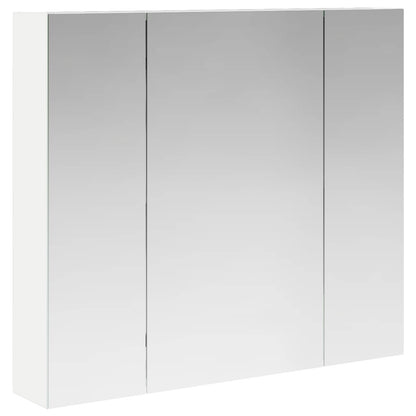 Badkamer spiegelkast Wit 80 x 14.5 x 70 cm Bewerkt hout