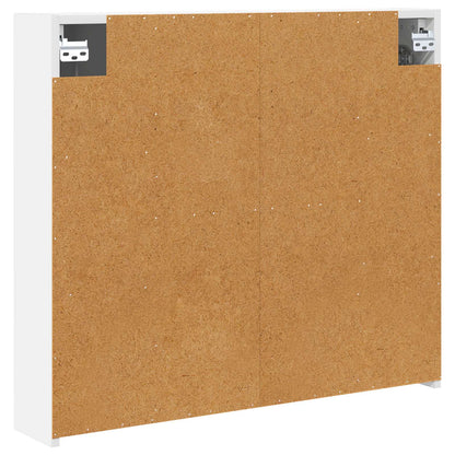 Badkamer spiegelkast Wit 80 x 14.5 x 70 cm Bewerkt hout
