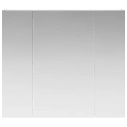 Badkamer spiegelkast Wit 80 x 14.5 x 70 cm Bewerkt hout