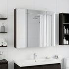 Badkamer spiegelkast 80x14.5x70 cm zwart eiken bewerkt hout