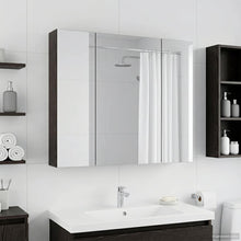 Badkamer spiegelkast Zwart Eiken 80 x 14.5 x 70 cm Bewerkt hout