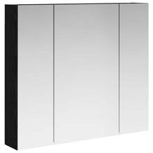 Badkamer spiegelkast Zwart Eiken 80 x 14.5 x 70 cm Bewerkt hout
