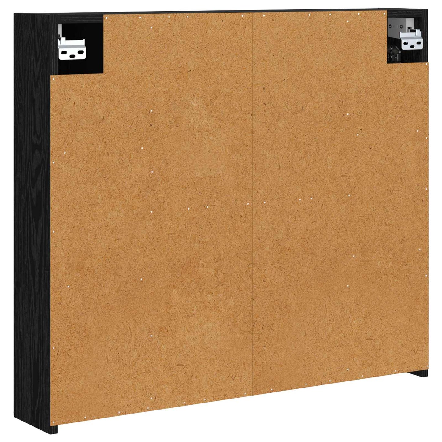 Badkamer spiegelkast Zwart Eiken 80 x 14.5 x 70 cm Bewerkt hout