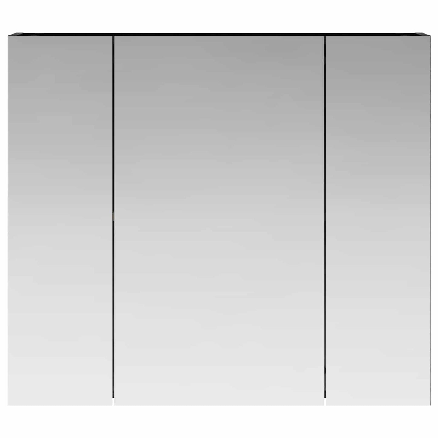 Badkamer spiegelkast Zwart Eiken 80 x 14.5 x 70 cm Bewerkt hout