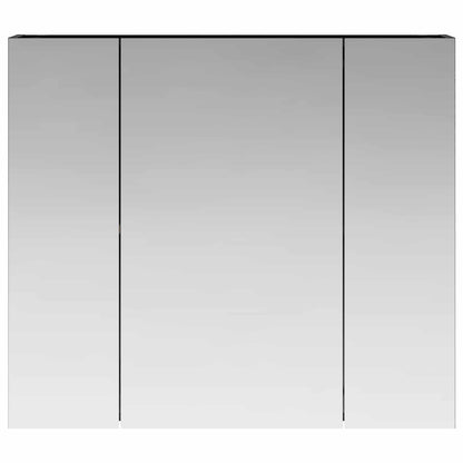 Badkamer spiegelkast Zwart Eiken 80 x 14.5 x 70 cm Bewerkt hout