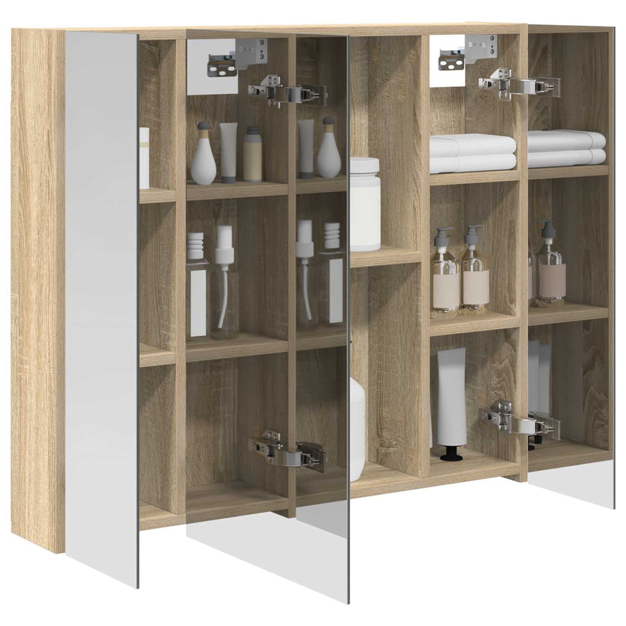 Badkamer spiegelkast met plank Sonoma Eiken 80 x 14.5 x 70 cm