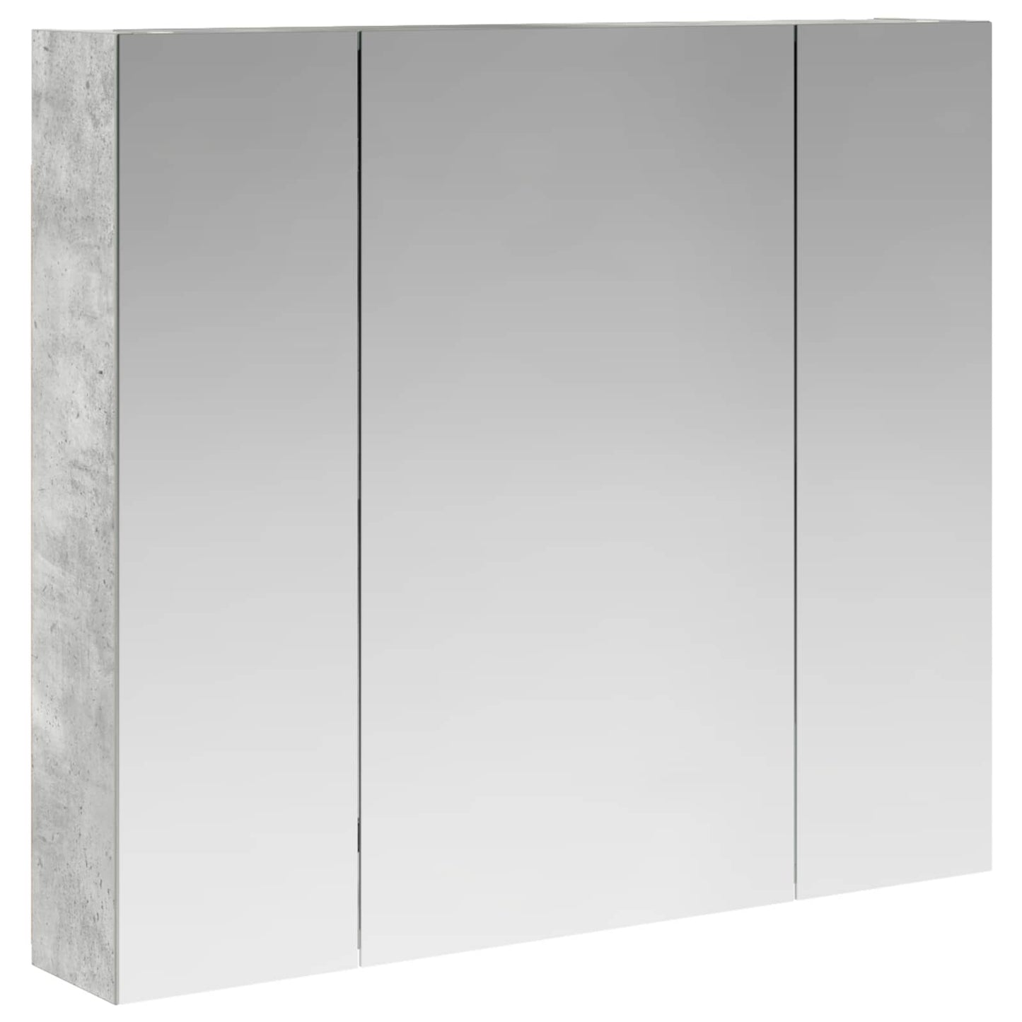 Badkamer spiegelkast Beton Grijs 80 x 14.5 x 70 cm Bewerkt hout