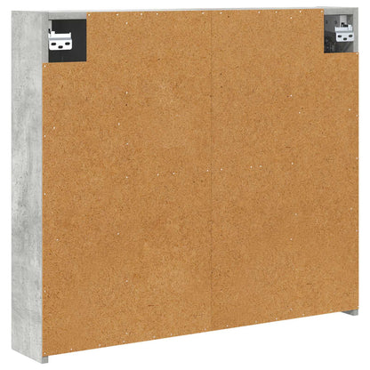 Badkamer spiegelkast Beton Grijs 80 x 14.5 x 70 cm Bewerkt hout
