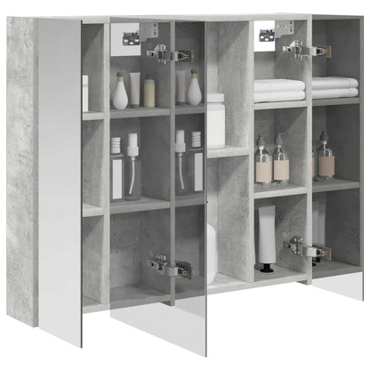Badkamer spiegelkast Beton Grijs 80 x 14.5 x 70 cm Bewerkt hout