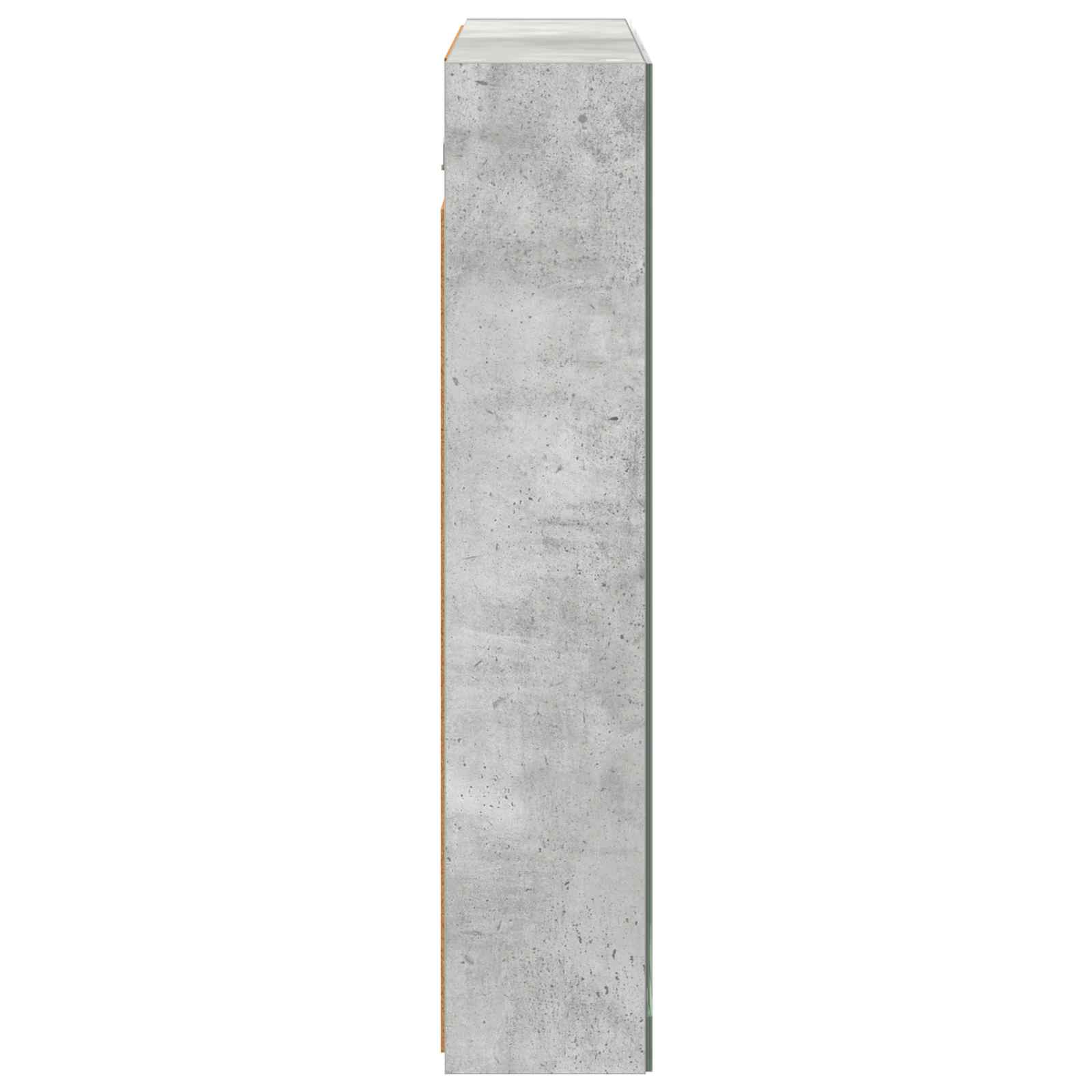 Badkamer spiegelkast Beton Grijs 80 x 14.5 x 70 cm Bewerkt hout