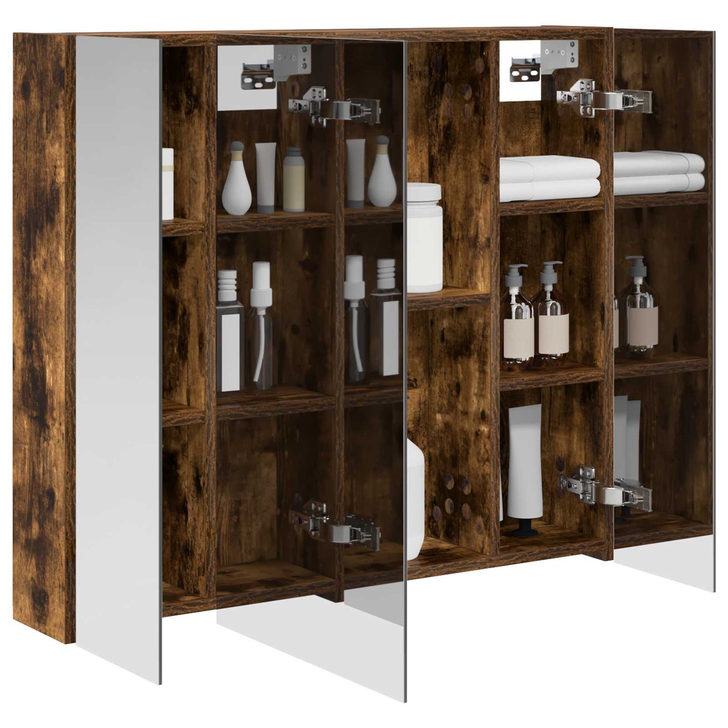 Badkamer spiegelkast met plank Gerookt eiken 80 x 14.5 x 70 cm