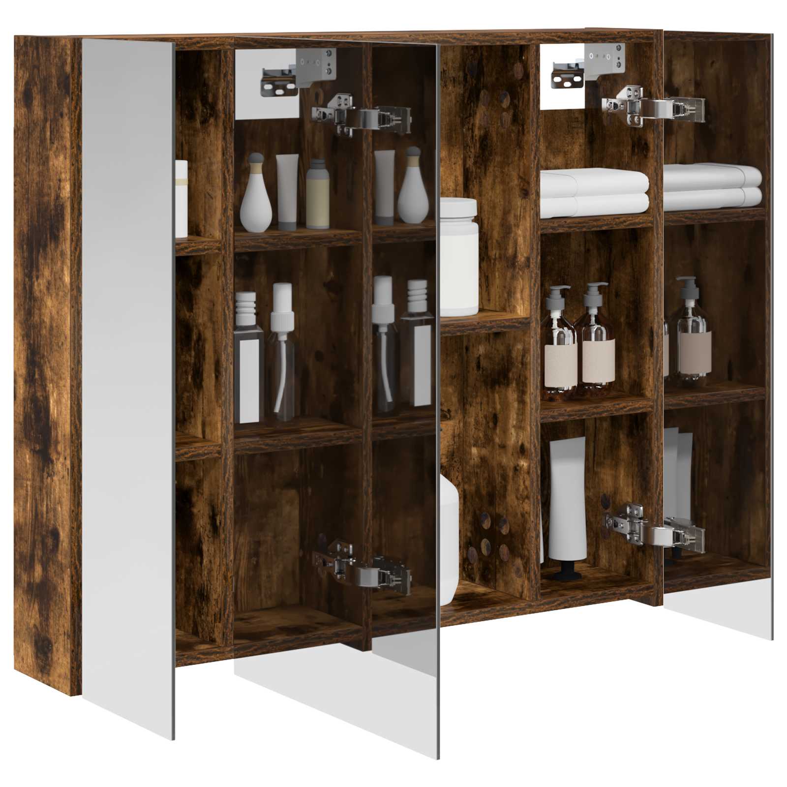Badkamer spiegelkast met plank Gerookt eiken 80 x 14.5 x 70 cm