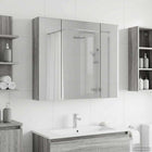Bathroom Mirror Cabinet with Shelf Gray Sonoma 80 x 14.5 x 70 cm