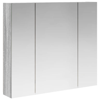 Badkamer spiegelkast met plank Grijs Sonoma 80 x 14.5 x 70 cm