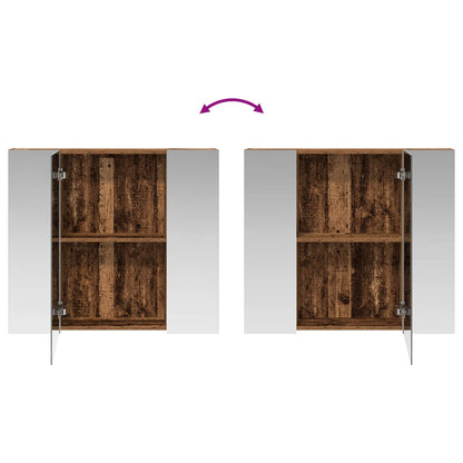 Badkamer spiegelkast Oudhout 80 x 14.5 x 70 cm Bewerkt hout