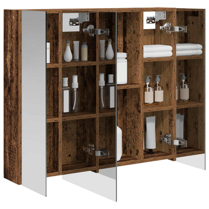 Badkamer spiegelkast Oudhout 80 x 14.5 x 70 cm Bewerkt hout