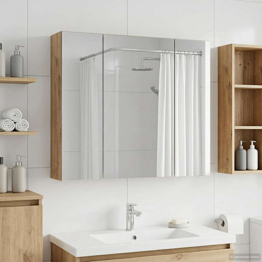 Badkamer spiegelkast Ambachtelijk eiken 80 x 14.5 x 70 cm