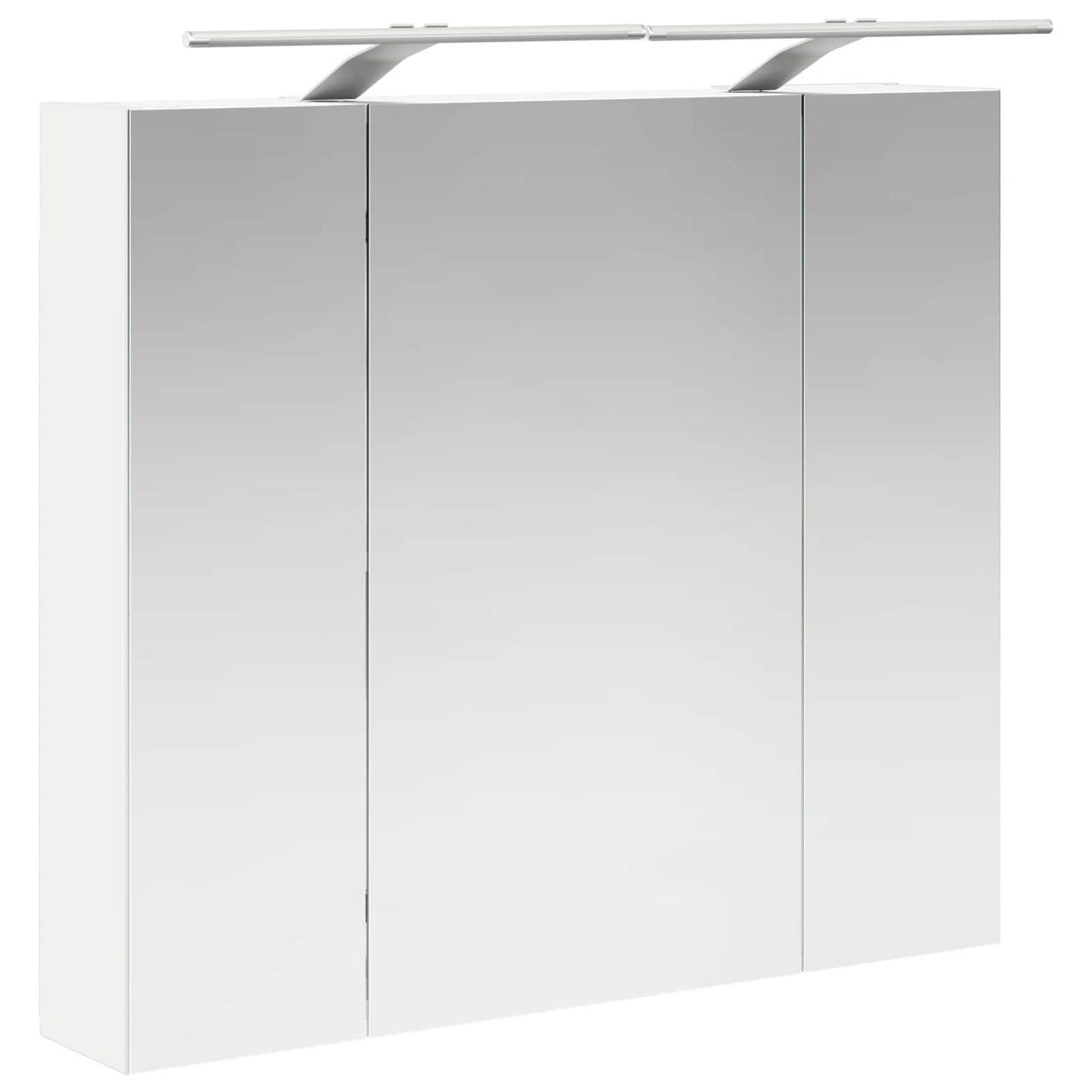 Badkamer spiegelkast Wit 80 x 14.5 x 70 cm Bewerkt hout