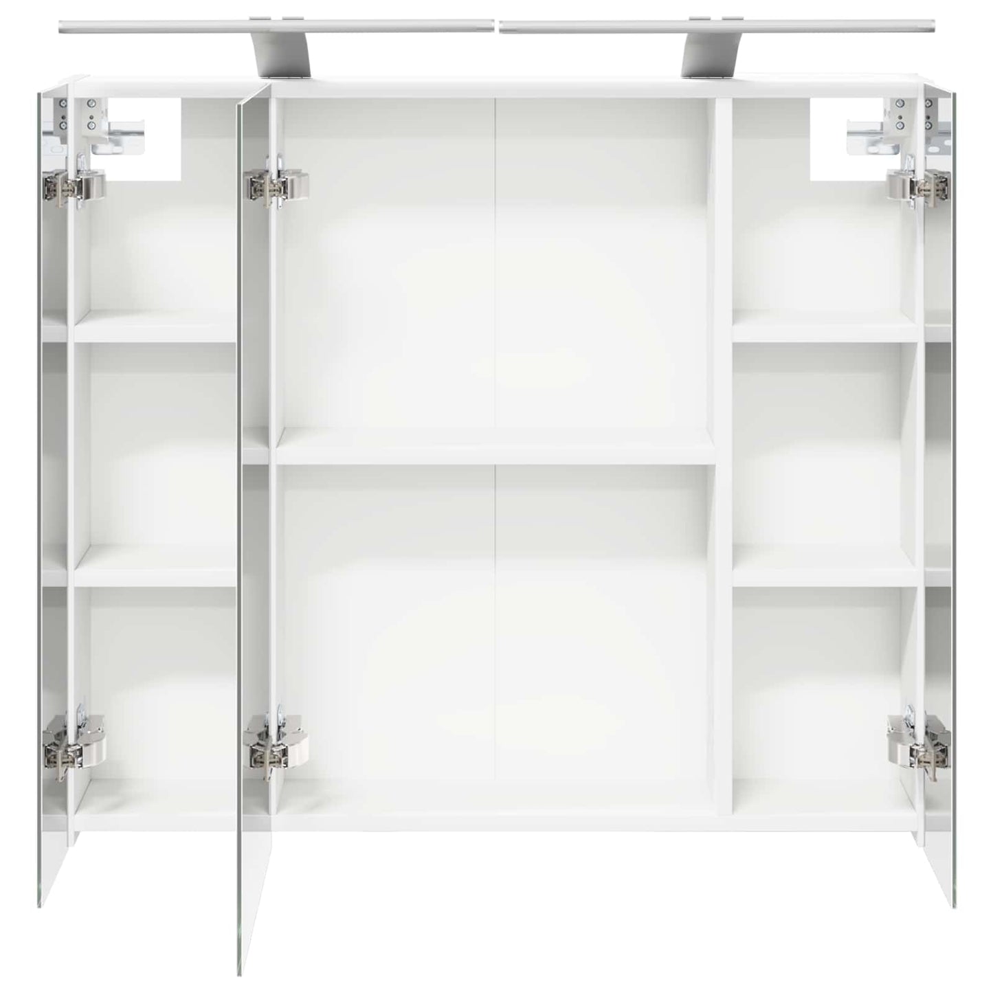 Badkamer spiegelkast Wit 80 x 14.5 x 70 cm Bewerkt hout