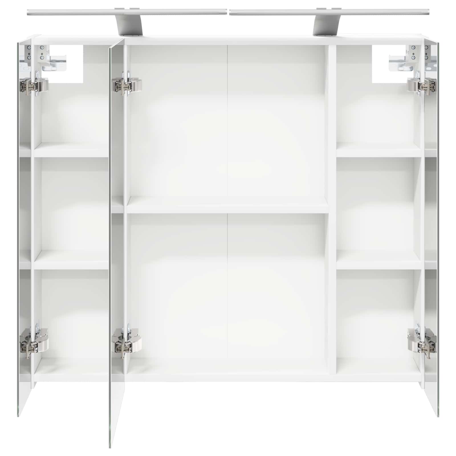 Badkamer spiegelkast Wit 80 x 14.5 x 70 cm Bewerkt hout