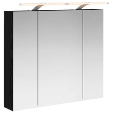 Badkamer spiegelkast Zwart Eiken 80 x 14.5 x 70 cm Bewerkt hout