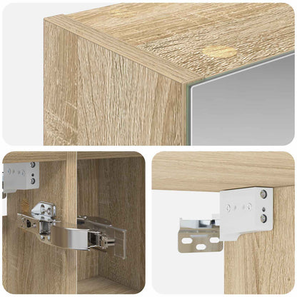 Badkamer spiegelkast met plank Sonoma Eiken 80 x 14.5 x 70 cm