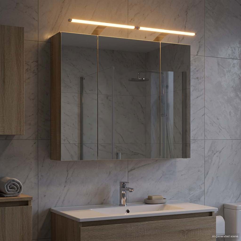 Badkamer spiegelkast met plank Sonoma Eiken 80 x 14.5 x 70 cm