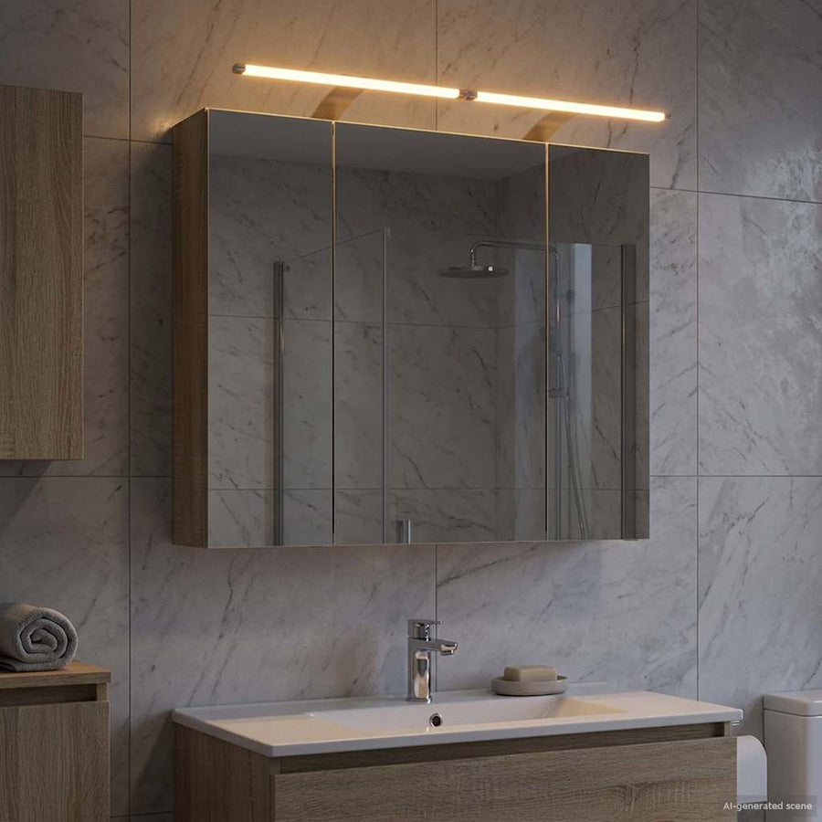 Badkamer spiegelkast met plank Sonoma Eiken 80 x 14.5 x 70 cm