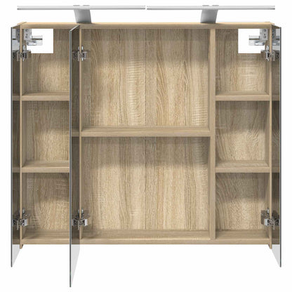 Badkamer spiegelkast met plank Sonoma Eiken 80 x 14.5 x 70 cm