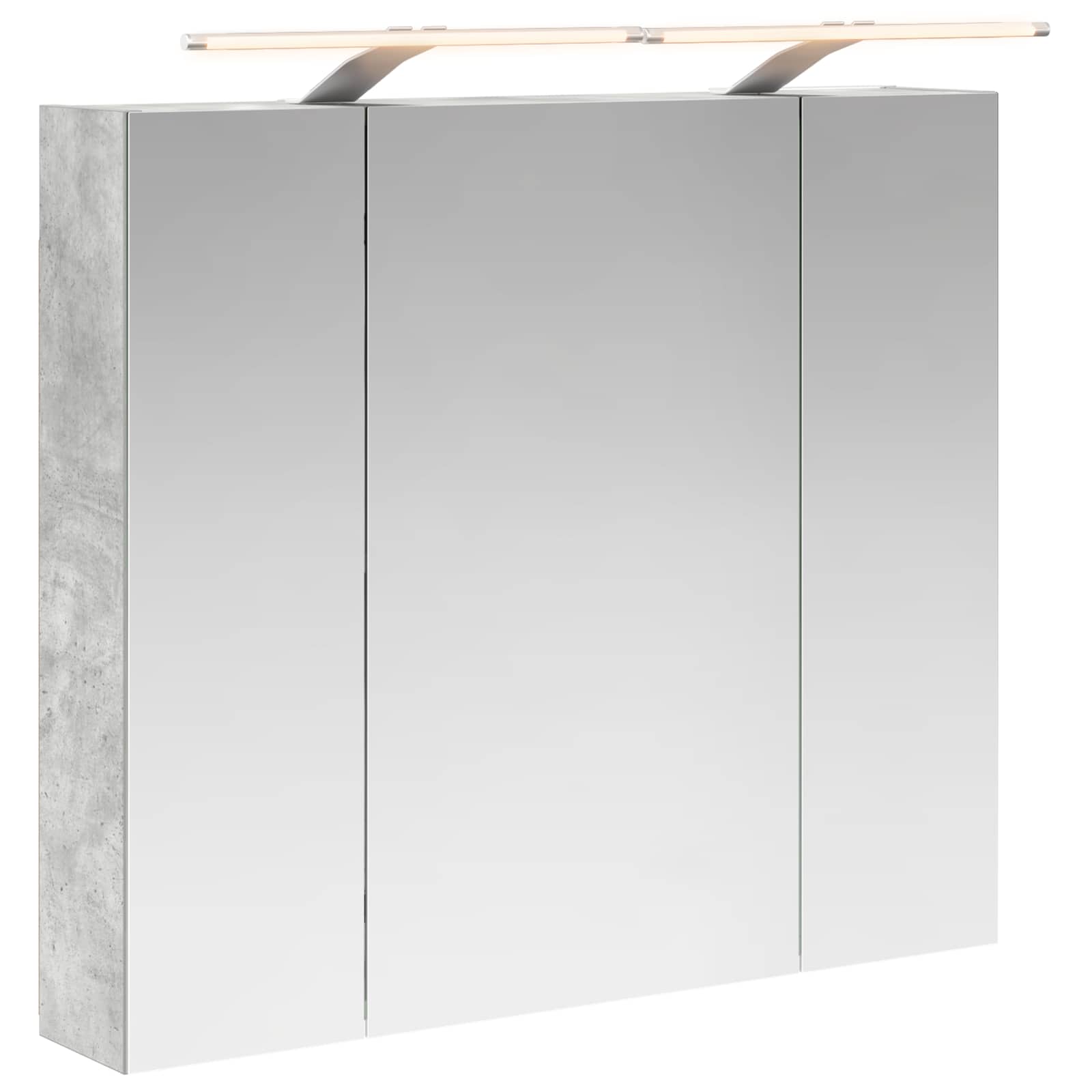 Badkamer spiegelkast Beton Grijs 80 x 14.5 x 70 cm Bewerkt hout