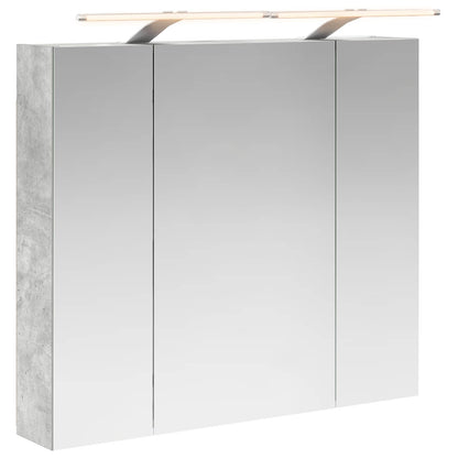 Badkamer spiegelkast Beton Grijs 80 x 14.5 x 70 cm Bewerkt hout