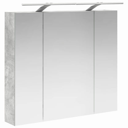 Badkamer spiegelkast Beton Grijs 80 x 14.5 x 70 cm Bewerkt hout