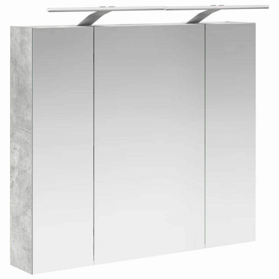 Badkamer spiegelkast Beton Grijs 80 x 14.5 x 70 cm Bewerkt hout