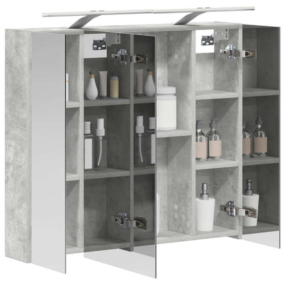 Badkamer spiegelkast Beton Grijs 80 x 14.5 x 70 cm Bewerkt hout