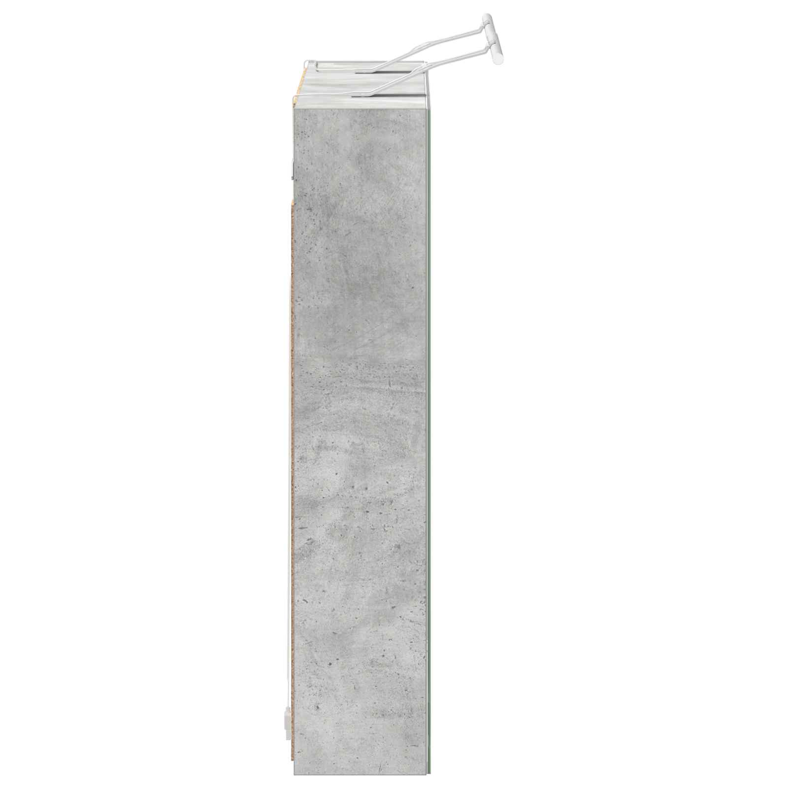 Badkamer spiegelkast Beton Grijs 80 x 14.5 x 70 cm Bewerkt hout