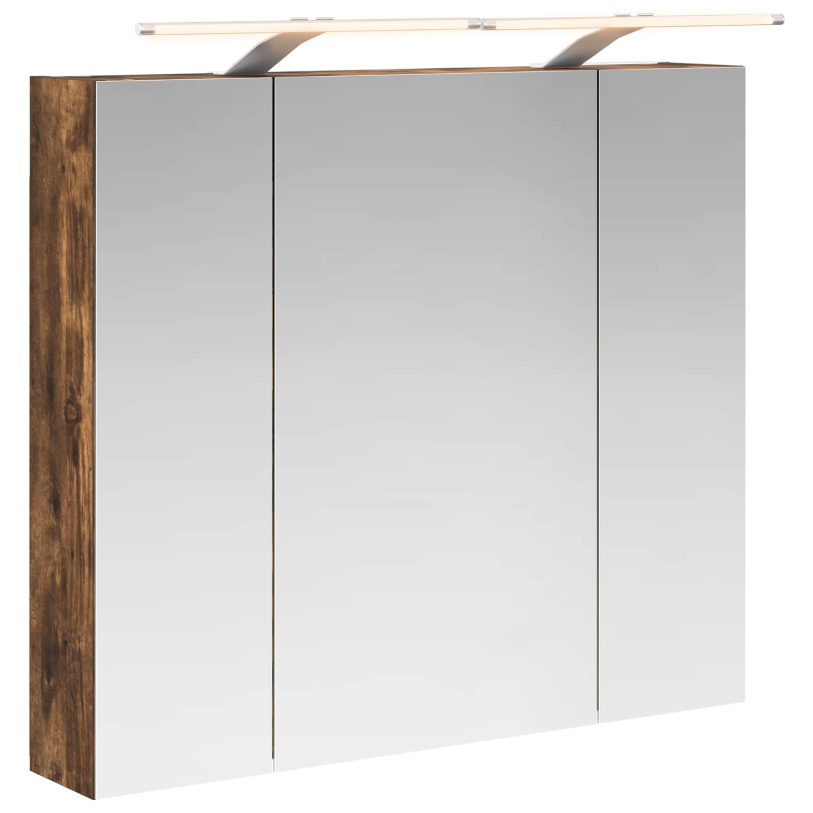 Badkamer spiegelkast met plank Gerookt eiken 80 x 14.5 x 70 cm