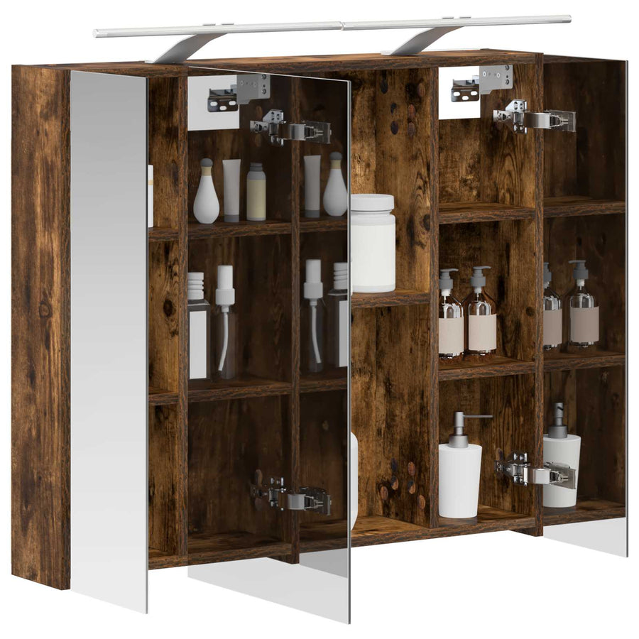 Badkamer spiegelkast Gerookt eiken 80 x 14.5 x 70 cm