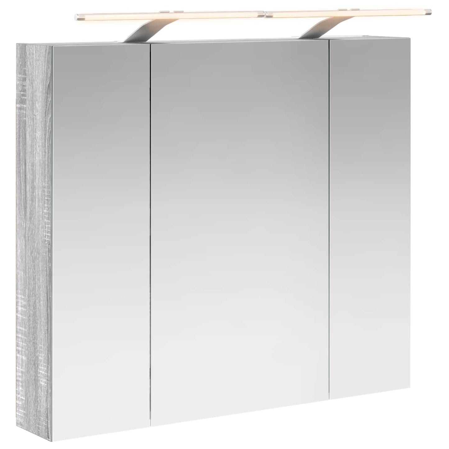 Badkamer spiegelkast met plank Grijs Sonoma 80 x 14.5 x 70 cm