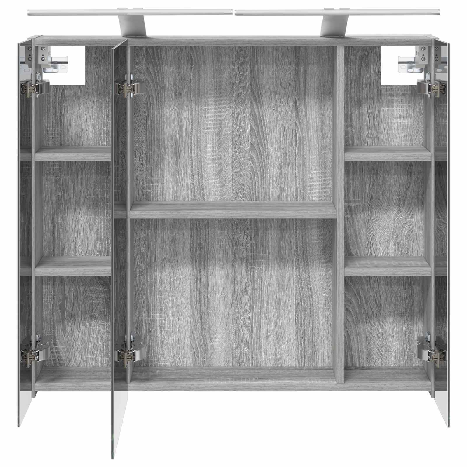 Badkamer spiegelkast met plank Grijs Sonoma 80 x 14.5 x 70 cm