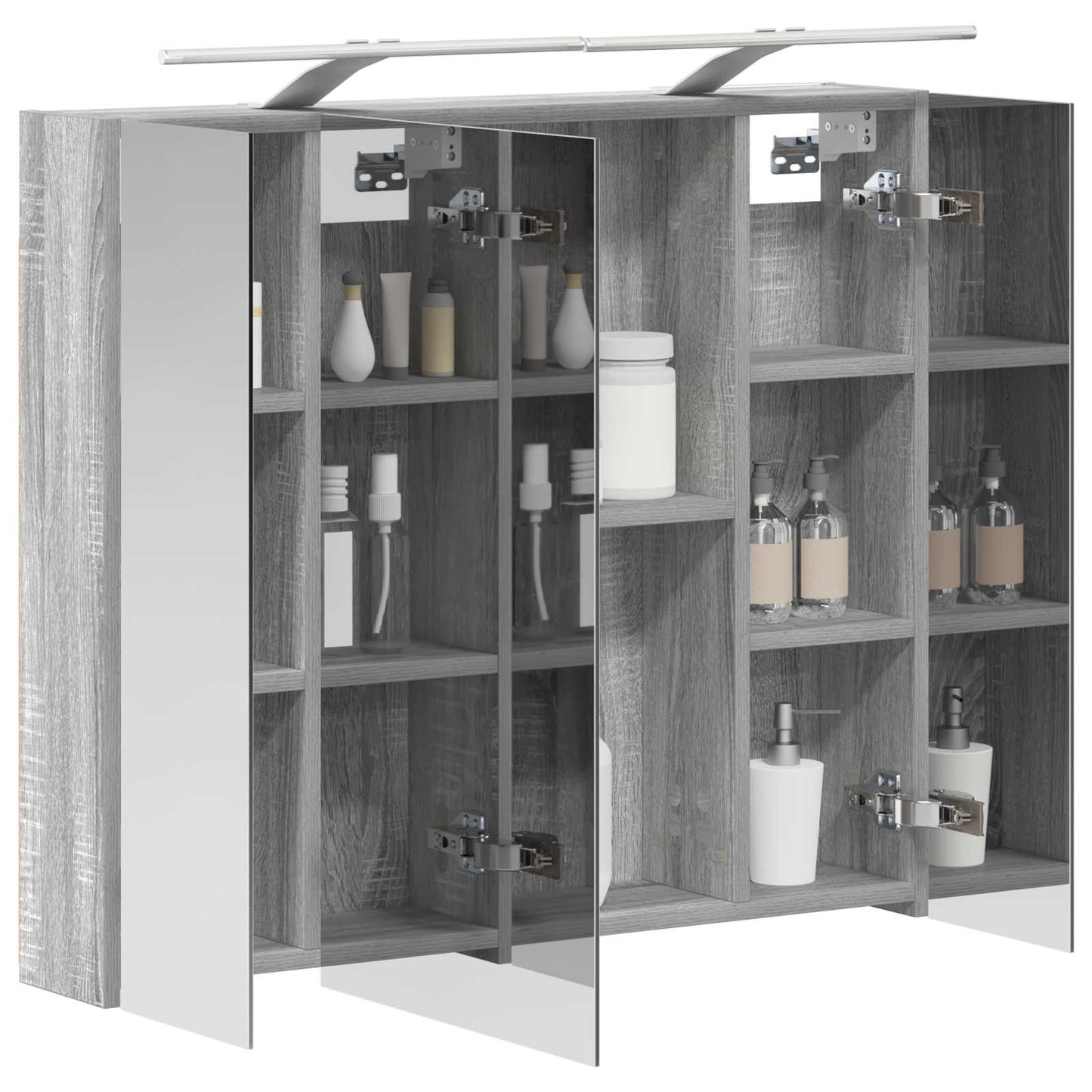 Badkamer spiegelkast met plank Grijs Sonoma 80 x 14.5 x 70 cm