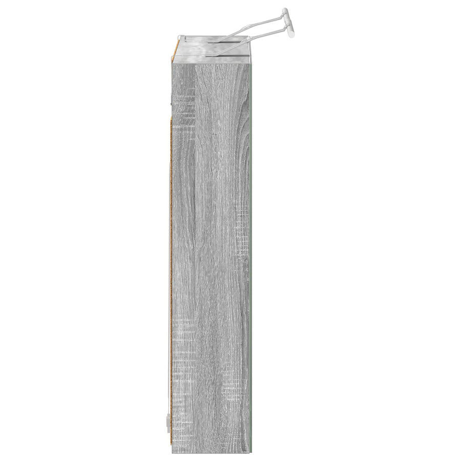 Badkamer spiegelkast met plank Grijs Sonoma 80 x 14.5 x 70 cm